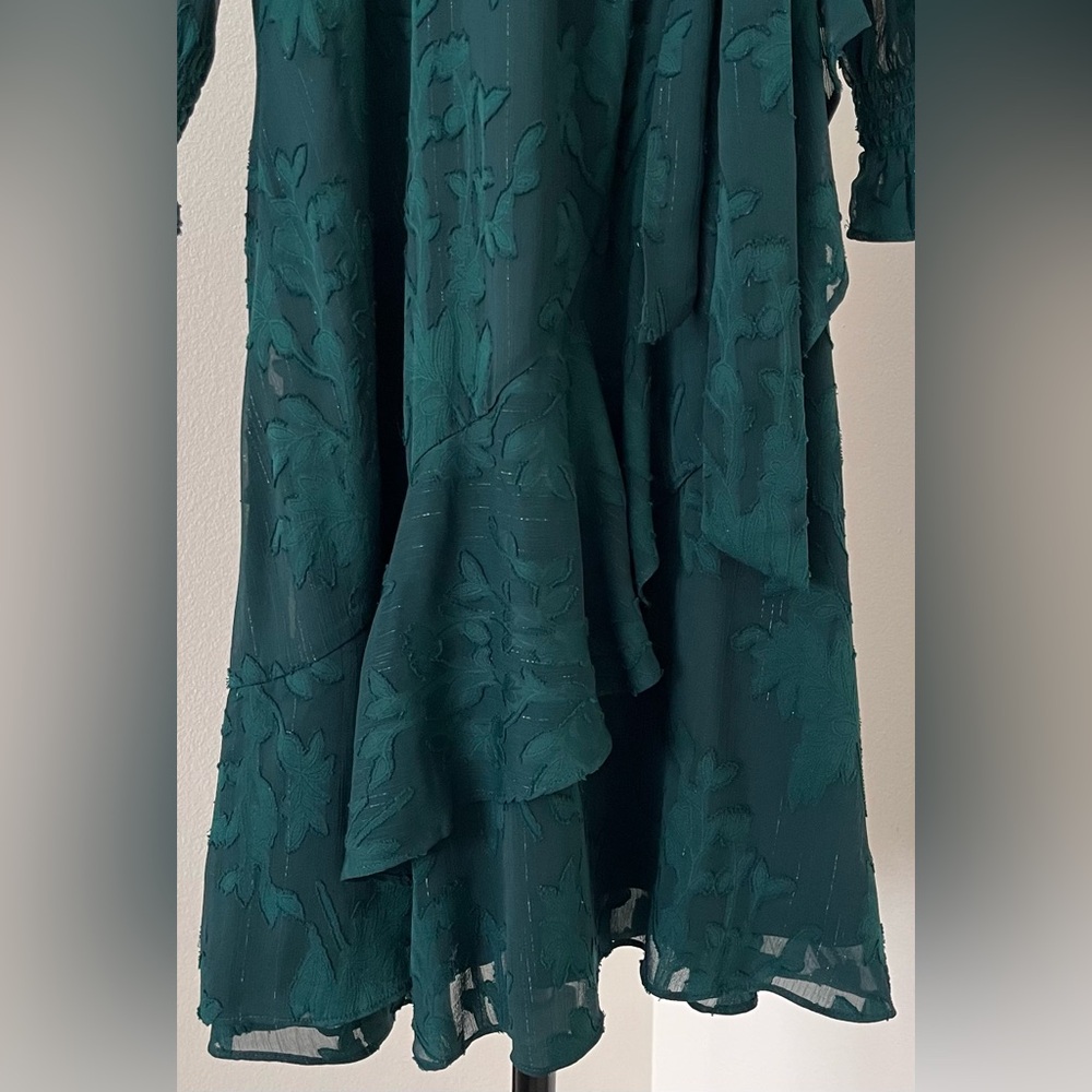 *HOLIDAY* Jessica Howard Long Sleeve Emerald Green Dress (Sz 4P) - Picture 12 of 16